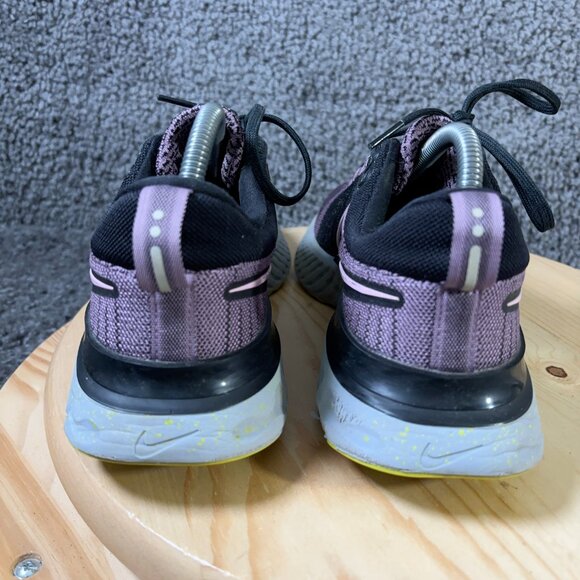 Nike Flyknit 2 React Infinity Running Shoe Womens Size 9 Black Purple Sneakers - Picture 4 of 7